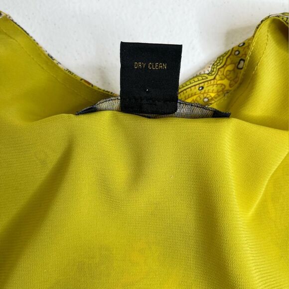 Vintage Y2K Nicole Miller Silk Dress Square Neck Sleeveless Ruching Women 10 - Picture 10 of 14